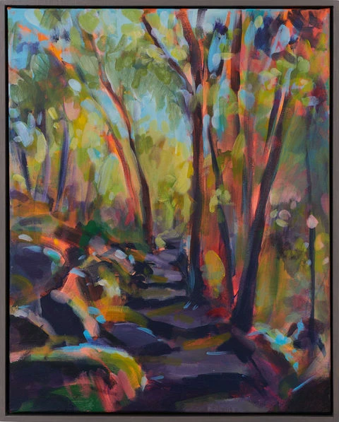 Expressive and colourful landscape painting
