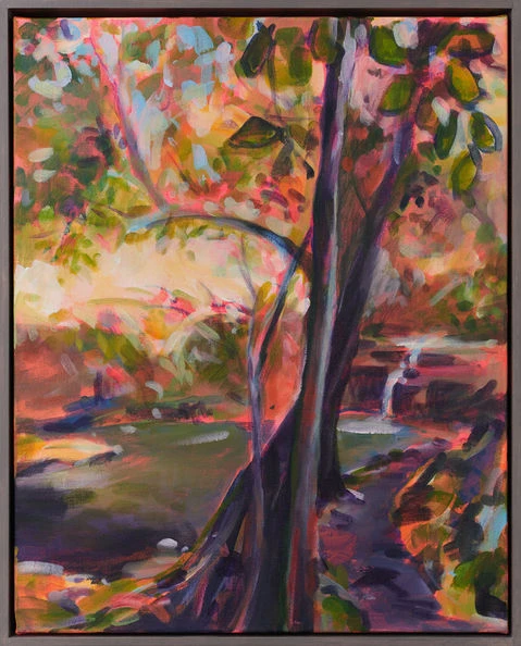 Expressive and colourful landscape painting