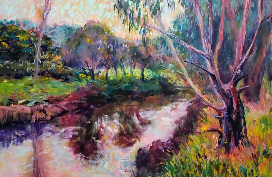 Reflections Adrift in the River's Soul_Acrylics on canvas_120x180 cm_$4500