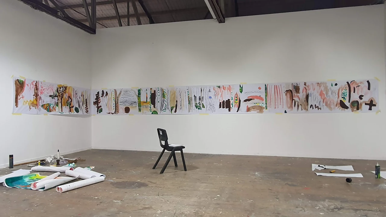 Experimental painting on paper — 2